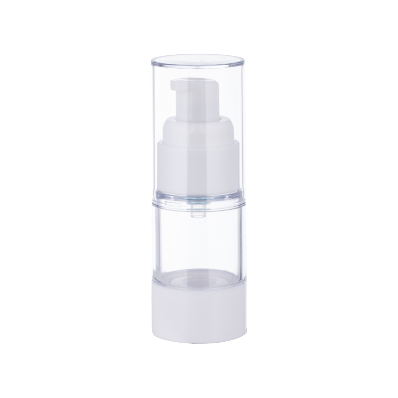 15ml 30ml 50ml 80ml 100ml clear airless spray bottle with white spray pump